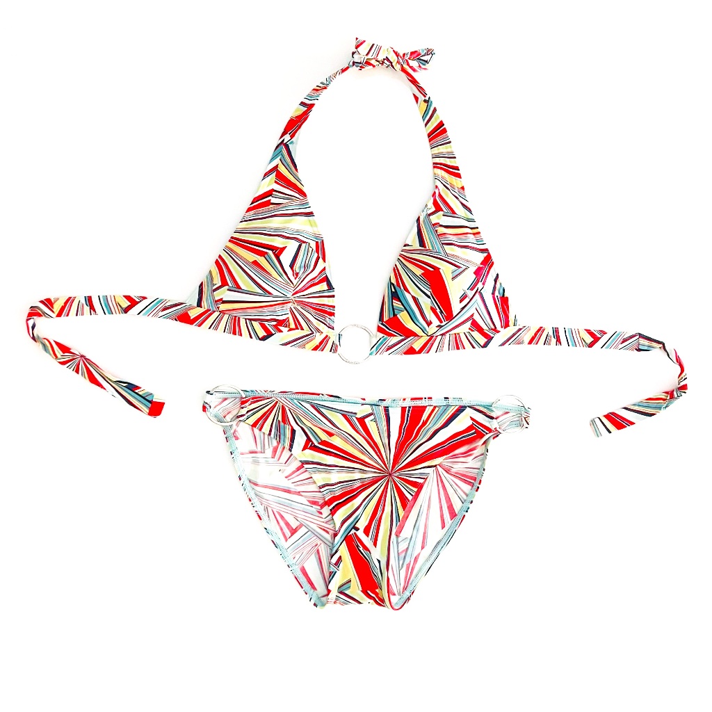 Calvin Klein Rare Splash Metric 2 Piece Bathing Suit - Fabulous Design!